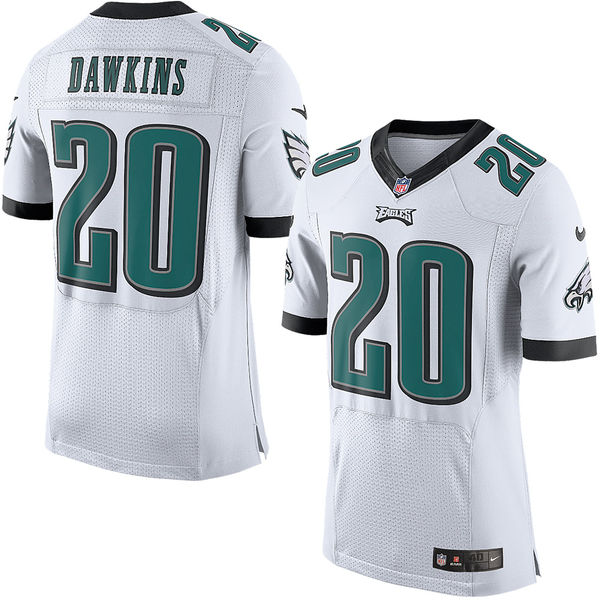 Nike Philadelphia Eagles Customized White Stitched Elite Men's NFL Jersey - Click Image to Close